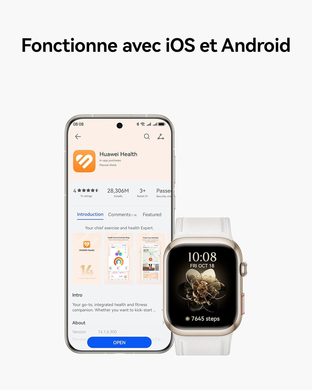 Huawei Regarder D2 (38 mm), Montre connectée