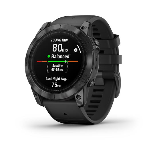 Montre connectée Garmin Epix Pro Gen 2, 51mm Acier Gray avec bracelet silicone Noir