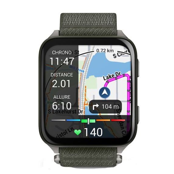 Montre connectée Garmin Venu® X1 Vert mousse avec bracelet nylon ComfortFit Vert