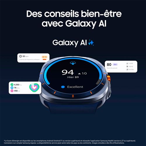 Samsung Galaxy Watch Ultra 2025 Bleu Titane