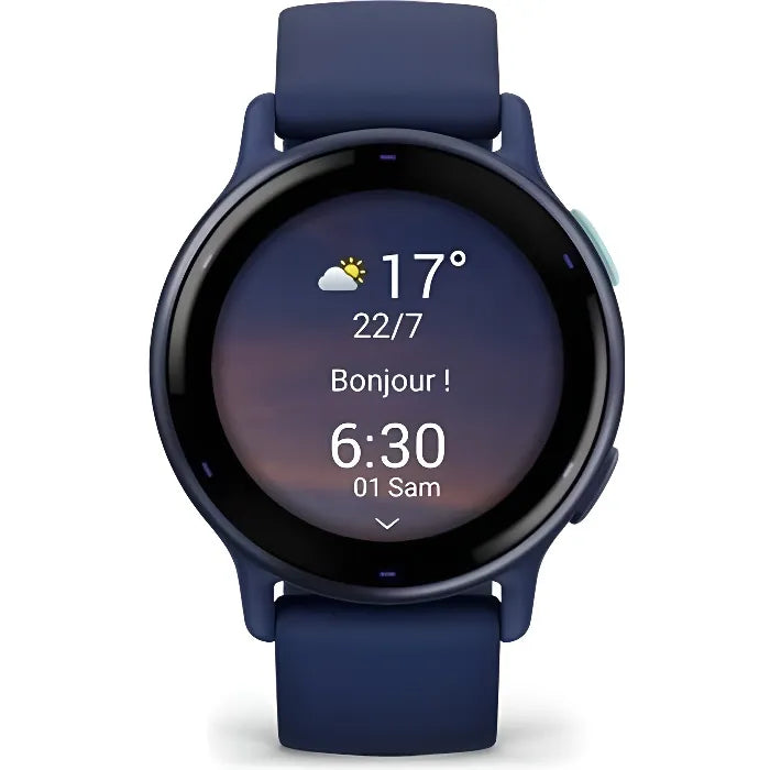 Montre GPS connectée - GARMIN - Vivoactive 5 - WiFi - 30,4 mm (1,2") - Bleu métalisé avec bracelet Bleu