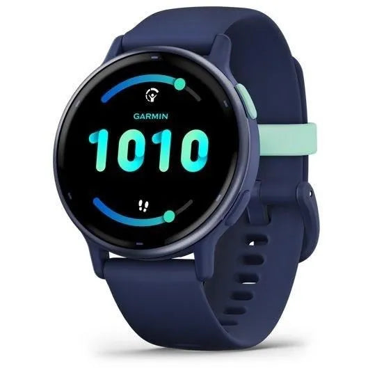 Montre GPS connectée - GARMIN - Vivoactive 5 - WiFi - 30,4 mm (1,2") - Bleu métalisé avec bracelet Bleu