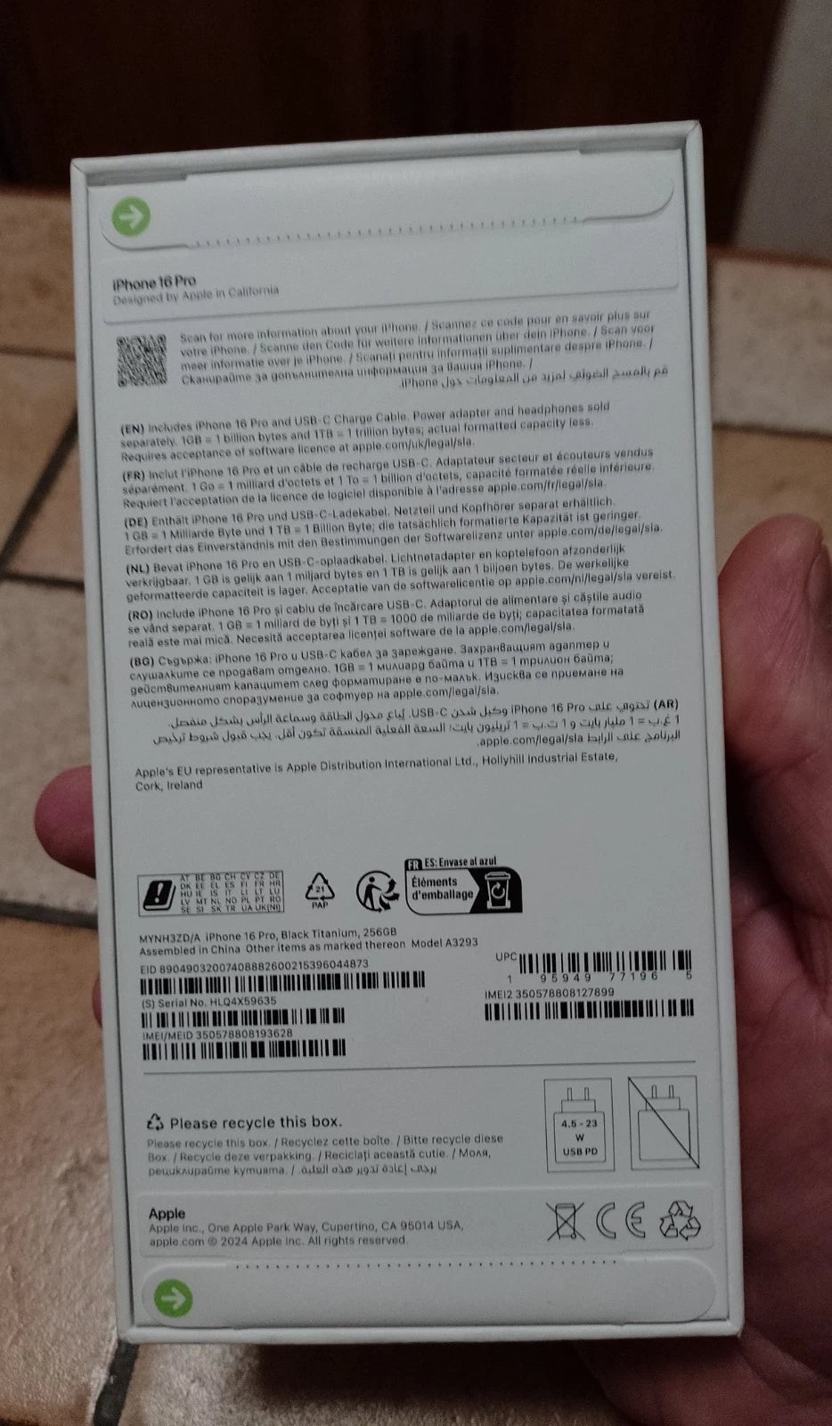 Apple iPhone 16 pro 256 GO neuf et encore seller , débloquer tous opérateurs